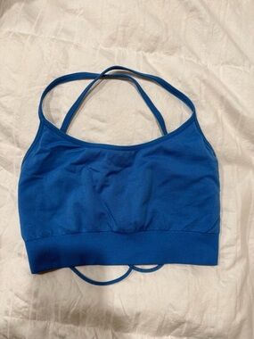 NVGTN Blue Seamless Strappy Bralette